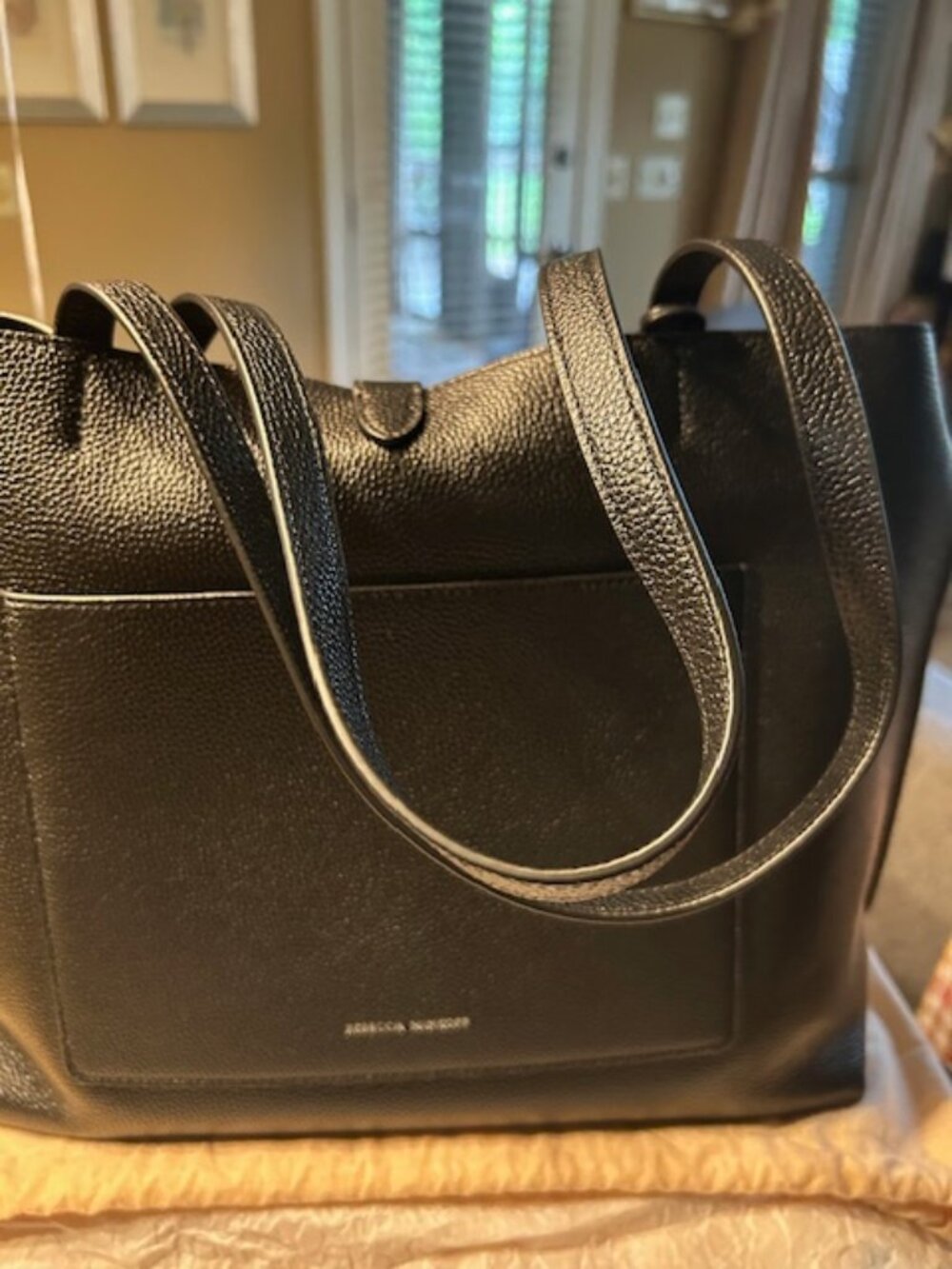 Rebecca Minkoff Megan Black Leather Tote Bag/ Comes With Dust Bag - Picture 5 of 14